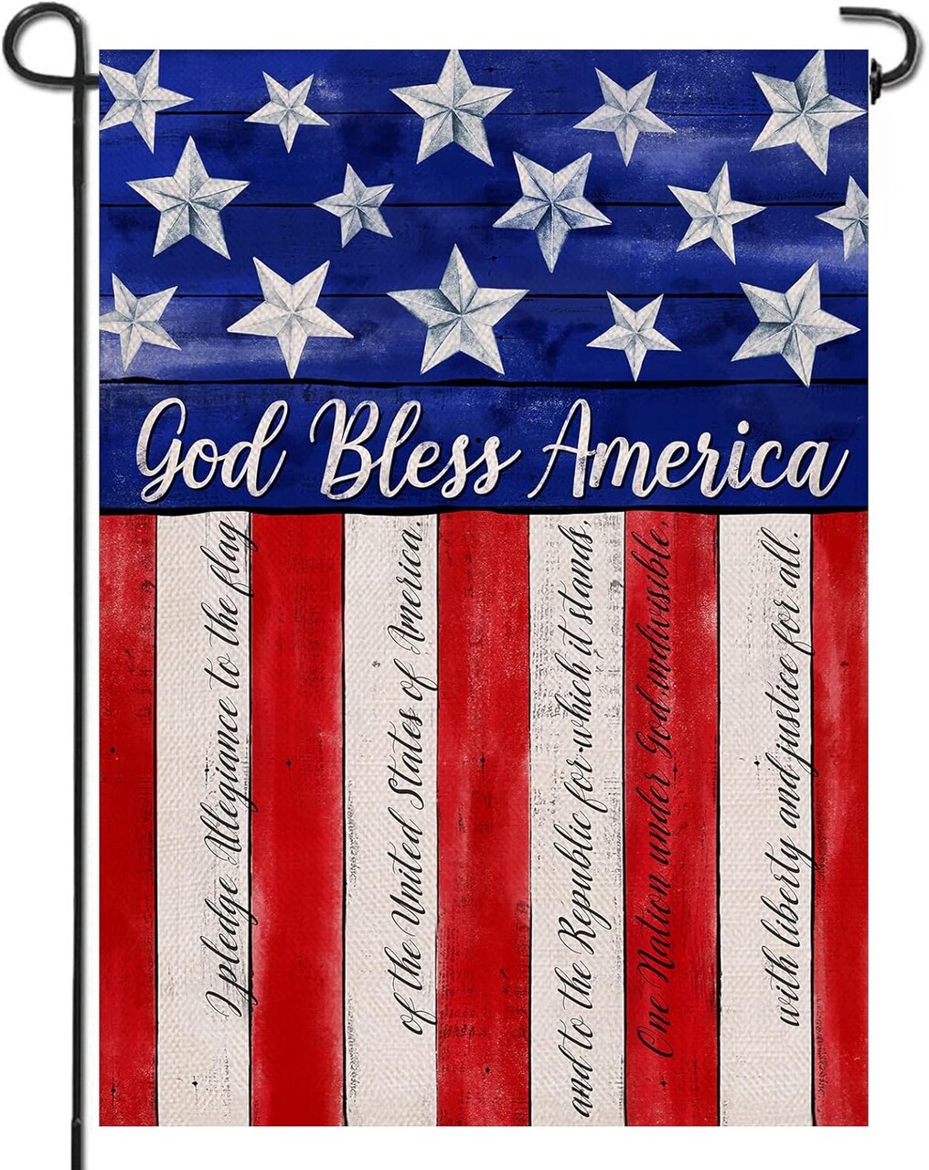 God Bless America 4th of July Home Decorative Garden Flag 12x18